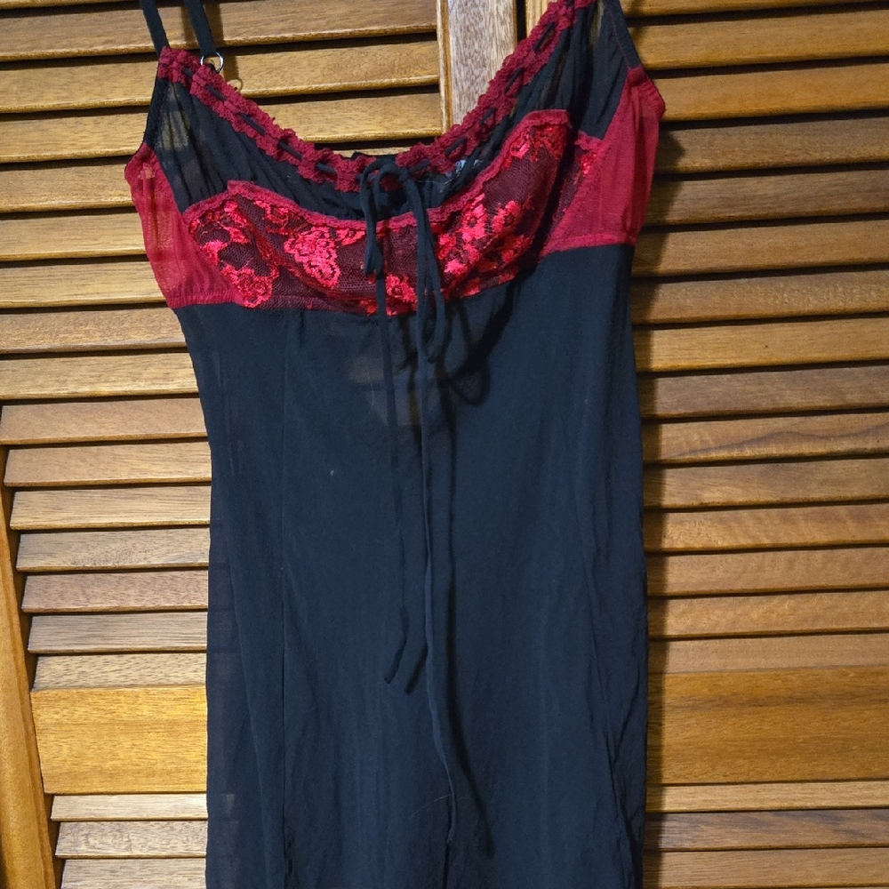 Victoria's Secret Black and Red Chemise